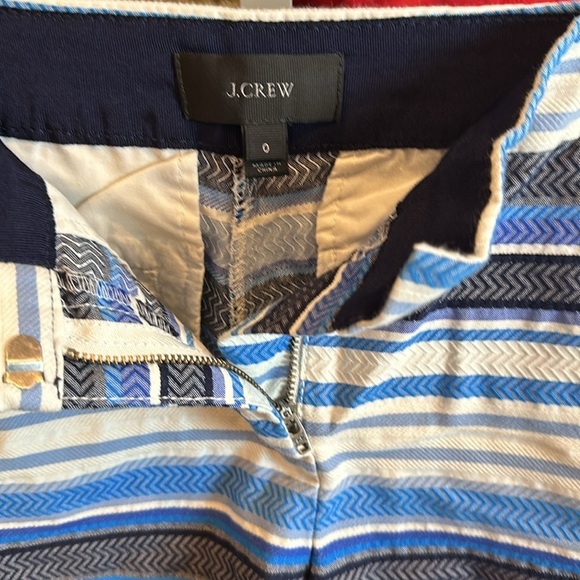 J Crew 3 1/2” blue/white/black striped size 0 shorts​ - Picture 2 of 3